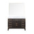 Lexora LVL48SK110 Laurel 48 inch W Brown Oak Vanity Cabinet, Carrara Marble Top, and 46 in Mirror