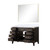 Lexora LVL48SK110 Laurel 48 inch W Brown Oak Vanity Cabinet, Carrara Marble Top, and 46 in Mirror