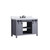 Lexora Marsyas 48 inch W Dark Grey Bath Vanity Cabinet, Carrara Marble Countertop and Faucet Set