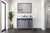 Lexora Marsyas 48 inch W Dark Grey Bath Vanity Cabinet, Carrara Marble Countertop and Faucet Set