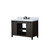 Lexora LVM48SC201 Marsyas 48 inch W Brown Bath Vanity Cabinet, White Quartz Countertop and Faucet Set