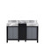 Lexora LZ342255SLIS000 Zilara 55 inch W Black and Grey Double Sink Vanity Cabinet and Castle Grey Marble Top