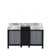 Lexora Zilara 55 inch W Black and Grey Double Sink Vanity Cabinet and Castle Grey Marble Top