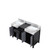 Lexora LZ342255SLIS000 Zilara 55 inch W Black and Grey Double Sink Vanity Cabinet and Castle Grey Marble Top
