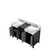 Lexora Zilara 55 inch W Black and Grey Double Sink Vanity Cabinet and Castle Grey Marble Top