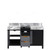Lexora Zilara 55 inch W Black and Grey Double Sink Vanity Cabinet and Castle Grey Marble Top