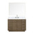 Lexora Abbey 48 inch W Grey Oak Vanity Cabinet, Carrara Marble Top, Faucet Set, and 46 in Mirror