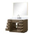Lexora Abbey 48 inch W Grey Oak Vanity Cabinet, Carrara Marble Top, Faucet Set, and 46 in Mirror