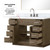 Lexora Abbey 48 inch W Grey Oak Vanity Cabinet, Carrara Marble Top, Faucet Set, and 46 in Mirror