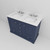 Lexora LVD48DE301 Dukes 48 in. W Navy Blue Double Sink Vanity Cabinet, Cultured Marble Top, and Faucet Set
