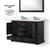 Lexora Dukes 48 in. W Espresso Double Sink Vanity Cabinet, Cultured Marble Top, and Faucet Set