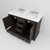 Lexora LVD48DG301 Dukes 48 in. W Espresso Double Sink Vanity Cabinet, Cultured Marble Top, and Faucet Set