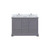 Lexora LVD48DB301 Dukes 48 in. W Dark Grey Double Sink Vanity Cabinet, Cultured Marble Top, and Faucet Set