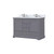 Lexora Dukes 48 in. W Dark Grey Double Sink Vanity Cabinet, Cultured Marble Top, and Faucet Set