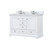 Lexora LVD48DA301 Dukes 48 in. W White Double Sink Vanity Cabinet, Cultured Marble Top, and Faucet Set