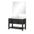 Lexora LVN48SJ111 Norwalk 48 inch W Black Oak Vanity Cabinet, Carrara Marble Top, Faucet Set, and 46 in Mirror
