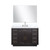 Lexora LVA48SJ111 Abbey 48 inch W Black Oak Vanity Cabinet, Carrara Marble Top, Faucet Set, and 46 in Mirror