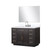 Lexora Abbey 48 inch W Black Oak Vanity Cabinet, Carrara Marble Top, Faucet Set, and 46 in Mirror