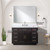 Lexora Abbey 48 inch W Black Oak Vanity Cabinet, Carrara Marble Top, Faucet Set, and 46 in Mirror