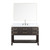 Lexora LVN48SK111 Norwalk 48 inch W Brown Oak Vanity Cabinet, Carrara Marble Top, Faucet Set, and 46 in Mirror