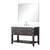 Lexora LVN48SK111 Norwalk 48 inch W Brown Oak Vanity Cabinet, Carrara Marble Top, Faucet Set, and 46 in Mirror