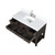 Lexora LVN48SK111 Norwalk 48 inch W Brown Oak Vanity Cabinet, Carrara Marble Top, Faucet Set, and 46 in Mirror