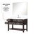 Lexora LVN48SK111 Norwalk 48 inch W Brown Oak Vanity Cabinet, Carrara Marble Top, Faucet Set, and 46 in Mirror