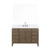 Lexora LVL48SR111 Laurel 48 inch W Grey Oak Vanity Cabinet, Carrara Marble Top, Faucet Set, and 46 in Mirror