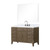 Lexora Laurel 48 inch W Grey Oak Vanity Cabinet, Carrara Marble Top, Faucet Set, and 46 in Mirror