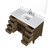 Lexora Laurel 48 inch W Grey Oak Vanity Cabinet, Carrara Marble Top, Faucet Set, and 46 in Mirror