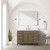 Lexora LVL48SR111 Laurel 48 inch W Grey Oak Vanity Cabinet, Carrara Marble Top, Faucet Set, and 46 in Mirror