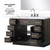 Lexora Abbey 48 inch W Brown Oak Vanity Cabinet, Carrara Marble Top, Faucet Set, and 46 in Mirror