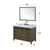 Lexora Marsyas 48 inch W Rustic Brown Bath Vanity Cabinet, Cultured Marble Countertop, Faucet Set and 44 in Mirror
