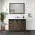 Lexora LVM48SK311 Marsyas 48 inch W Rustic Brown Bath Vanity Cabinet, Cultured Marble Countertop, Faucet Set and 44 in Mirror