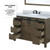 Lexora LVM48SK311 Marsyas 48 inch W Rustic Brown Bath Vanity Cabinet, Cultured Marble Countertop, Faucet Set and 44 in Mirror