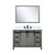 Lexora LVM48SH311 Marsyas 48 inch W Ash Grey Bath Vanity Cabinet, Cultured Marble Countertop, Faucet Set and 44 in Mirror