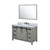 Lexora LVM48SH311 Marsyas 48 inch W Ash Grey Bath Vanity Cabinet, Cultured Marble Countertop, Faucet Set and 44 in Mirror