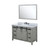 Lexora Marsyas 48 inch W Ash Grey Bath Vanity Cabinet, Cultured Marble Countertop, Faucet Set and 44 in Mirror