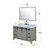 Lexora LVM48SH311 Marsyas 48 inch W Ash Grey Bath Vanity Cabinet, Cultured Marble Countertop, Faucet Set and 44 in Mirror