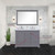 Lexora LVD48DB311 Dukes 48 in. W Dark Grey Double Sink Vanity Cabinet, Cultured Marble Top, Faucet Set, 46 in. Mirror