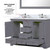 Lexora LVD48DB311 Dukes 48 in. W Dark Grey Double Sink Vanity Cabinet, Cultured Marble Top, Faucet Set, 46 in. Mirror