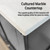 Lexora LVD48DB311 Dukes 48 in. W Dark Grey Double Sink Vanity Cabinet, Cultured Marble Top, Faucet Set, 46 in. Mirror
