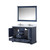 Lexora LVD48DE311 Dukes 48 in. W Navy Blue Double Sink Vanity Cabinet, Cultured Marble Top, Faucet Set, and 46 in. Mirror Lexora LVD48DE311 Dukes 48 in. W Navy Blue Double Sink Vanity Cabinet, Cultured Marble Top, Faucet Set, and 46 in. Mirror