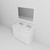 Lexora LVD48DA311 Dukes 48 in. W White Double Sink Vanity Cabinet, Cultured Marble Top, Faucet Set, 46 in. Mirror