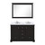 Lexora LD342248DGWQM46F Dukes 48 in. W Espresso Double Sink Vanity Cabinet, White Quartz Top, Faucet Set, and 46 in. Mirror