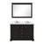 Lexora Dukes 48 in. W Espresso Double Sink Vanity Cabinet, White Quartz Top, Faucet Set, and 46 in. Mirror