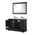 Lexora LD342248DGWQM46F Dukes 48 in. W Espresso Double Sink Vanity Cabinet, White Quartz Top, Faucet Set, and 46 in. Mirror