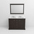 Lexora LD342248DGWQM46F Dukes 48 in. W Espresso Double Sink Vanity Cabinet, White Quartz Top, Faucet Set, and 46 in. Mirror