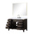 Lexora LVL48SK111 Laurel 48 inch W Brown Oak Vanity Cabinet, Carrara Marble Top, Faucet Set, and 46 in Mirror