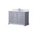 Lexora  LVD48DB101 Dukes 48 in. W x 22 in. D Dark Grey Double Bath Vanity, Carrara Marble Top, and Faucet Set